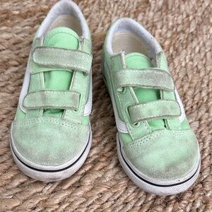 Vans Mint Green Kids Velcro Sneakers